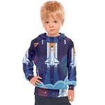 Spaceship Milkyway Galaxy Kids  Hooded Pullover