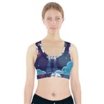 Spaceship Milkyway Galaxy Sports Bra With Pocket