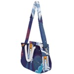 Spaceship Milkyway Galaxy Rope Handles Shoulder Strap Bag