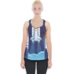 Spaceship Milkyway Galaxy Piece Up Tank Top