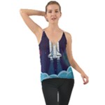 Spaceship Milkyway Galaxy Chiffon Cami