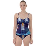 Spaceship Milkyway Galaxy Sweetheart Tankini Set