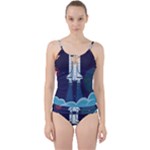 Spaceship Milkyway Galaxy Cut Out Top Tankini Set