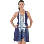 Spaceship Milkyway Galaxy Show Some Back Chiffon Dress