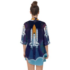 Open Front Chiffon Kimono 