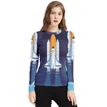 Spaceship Milkyway Galaxy Women s Long Sleeve Rash Guard