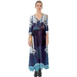 Spaceship Milkyway Galaxy Button Up Boho Maxi Dress