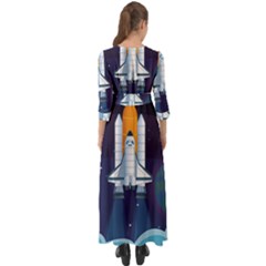 Button Up Boho Maxi Dress 