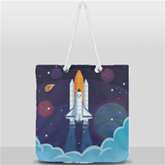 Full Print Rope Handle Tote (Large) 