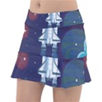 Spaceship Milkyway Galaxy Classic Tennis Skirt