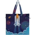 Spaceship Milkyway Galaxy Canvas Travel Bag