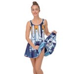 Spaceship Milkyway Galaxy Inside Out Casual Dress