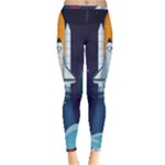 Spaceship Milkyway Galaxy Inside Out Leggings