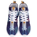 Spaceship Milkyway Galaxy Women s Lightweight High Top Sneakers