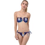 Spaceship Milkyway Galaxy Twist Bandeau Bikini Set