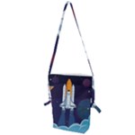 Spaceship Milkyway Galaxy Folding Shoulder Bag