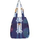 Spaceship Milkyway Galaxy Center Zip Backpack