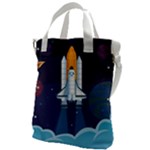 Spaceship Milkyway Galaxy Canvas Messenger Bag
