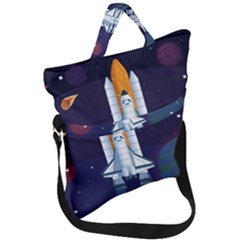 Fold Over Handle Tote Bag 