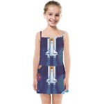 Spaceship Milkyway Galaxy Kids  Summer Sun Dress