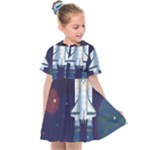 Spaceship Milkyway Galaxy Kids  Sailor Dress