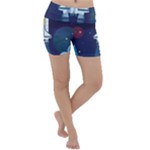 Spaceship Milkyway Galaxy Lightweight Velour Yoga Shorts