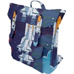 Spaceship Milkyway Galaxy Buckle Up Backpack