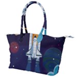 Spaceship Milkyway Galaxy Canvas Shoulder Bag