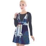 Spaceship Milkyway Galaxy Plunge Pinafore Velour Dress