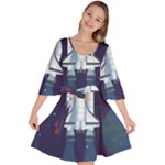 Spaceship Milkyway Galaxy Velour Kimono Dress