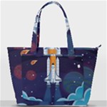 Spaceship Milkyway Galaxy Back Pocket Shoulder Bag 