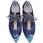 Spaceship Milkyway Galaxy Pointed Oxford Shoes