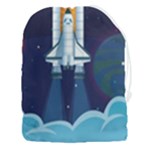 Spaceship Milkyway Galaxy Drawstring Pouch (3XL)
