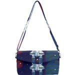 Spaceship Milkyway Galaxy Removable Strap Clutch Bag