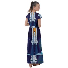 Flutter Sleeve Maxi Dress 