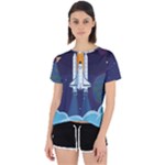 Spaceship Milkyway Galaxy Open Back Sport T-Shirt