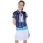 Spaceship Milkyway Galaxy Women s Polo T-Shirt