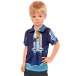 Spaceship Milkyway Galaxy Kids  Polo T-Shirt