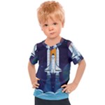 Spaceship Milkyway Galaxy Kids  Sports T-Shirt