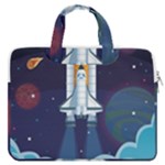 Spaceship Milkyway Galaxy MacBook Pro 16  Double Pocket Laptop Bag 