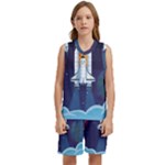 Spaceship Milkyway Galaxy Kids  Basketball Mesh Set