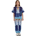 Spaceship Milkyway Galaxy Kids  T-Shirt and Pants Sports Set