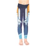 Spaceship Milkyway Galaxy Kids  Classic Winter Leggings