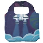 Spaceship Milkyway Galaxy Premium Foldable Grocery Recycle Bag