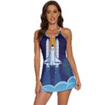 Spaceship Milkyway Galaxy 2-in-1 Flare Activity Dress