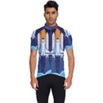 Spaceship Milkyway Galaxy Men s Short Sleeve Cycling Jersey