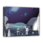 Alien Astronaut Scene Canvas 14  x 11  (Stretched)