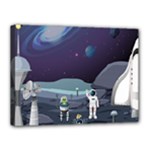 Alien Astronaut Scene Canvas 16  x 12  (Stretched)