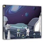 Alien Astronaut Scene Canvas 24  x 20  (Stretched)