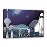 Alien Astronaut Scene Canvas 18  x 12  (Stretched)